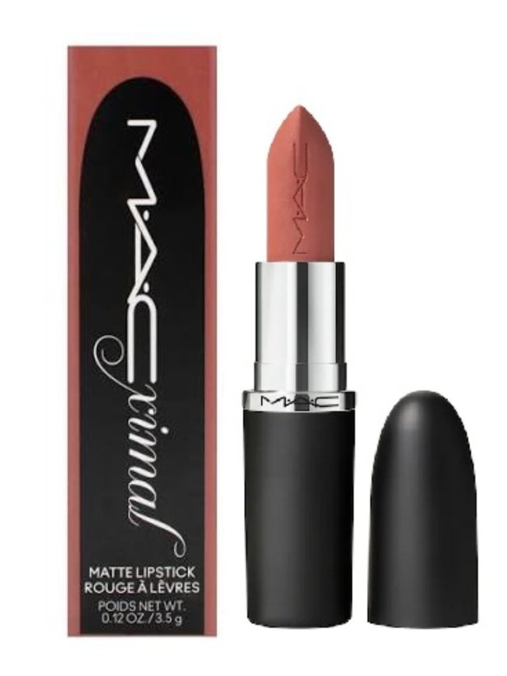 NEW ☑️ MAC  #606 KINDA SEXY  M·A·Cximal Silky Matte 12HR Wear Lipstick